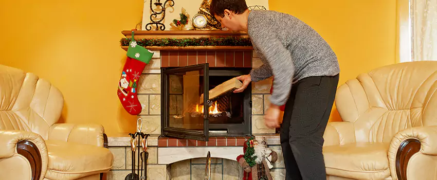 Rusted Metal Fireplace Restoration in Tanque Verde, Arizona